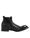 Dolce & Gabbana Black Leather Ankle Boots Slip On Shoes In Black