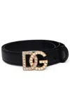 Dolce & Gabbana Black Leather Belt Women In Black