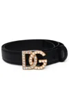Dolce & Gabbana Black Leather Belt Women In Black
