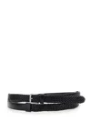 Dolce & Gabbana Black Belt With Buckle Closure And Interwoven Design
