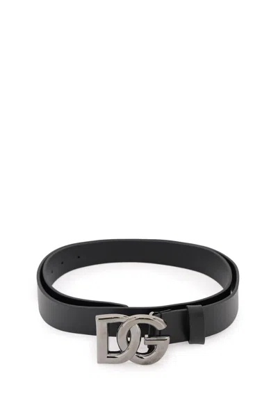 Dolce & Gabbana Black Leather Belt