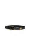 Dolce & Gabbana Smooth Leather Dg Belt With 8 In Black