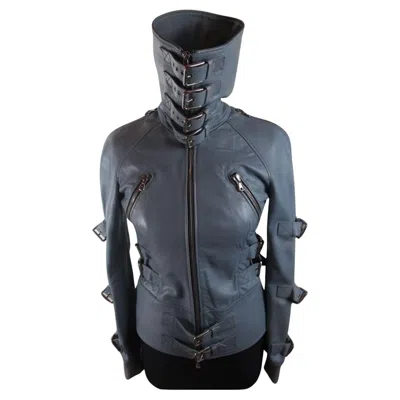 Pre-owned Dolce & Gabbana Black Leather Bondage Jacket Spring / Summer 2003