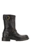 Dolce & Gabbana Horseride Leather Boots In Black