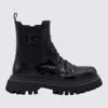 Dolce & Gabbana Black Leather Boots In Black