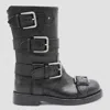 Dolce & Gabbana Leather Boot With Buckles In Black
