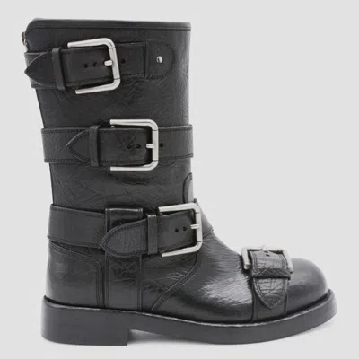 DOLCE & GABBANA DOLCE & GABBANA BLACK LEATHER BOOTS