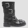 Dolce & Gabbana Leather Boot With Buckles In Black