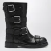 Dolce & Gabbana Black Leather Boots With Straps