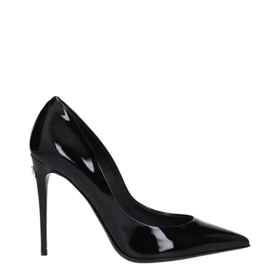 Dolce & Gabbana Black Leather Broch