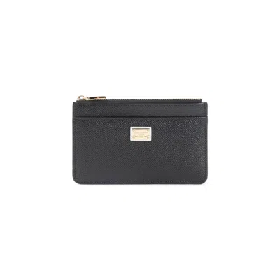 Dolce & Gabbana Black Leather Card Case