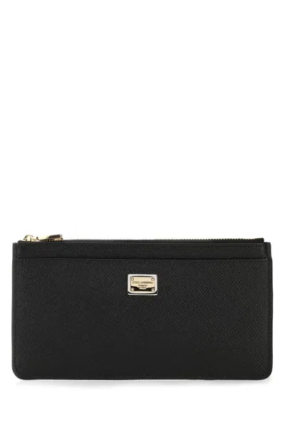 Dolce & Gabbana Black Leather Card Holder