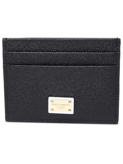 Dolce & Gabbana Black Leather Card Holder