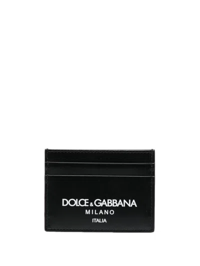 Dolce & Gabbana Black Leather Card Holder