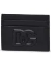 Dolce & Gabbana Black Leather Card Holder In Black