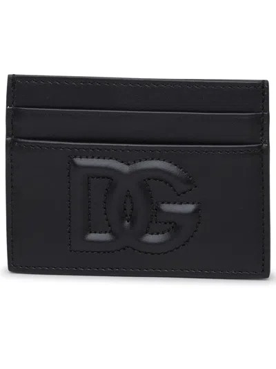 Dolce & Gabbana Smooth Calfskin Card Holder In Black