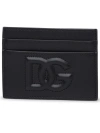 Dolce & Gabbana Black Leather Card Holder In Black