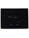 Dolce & Gabbana Black Leather Card Holder In Black