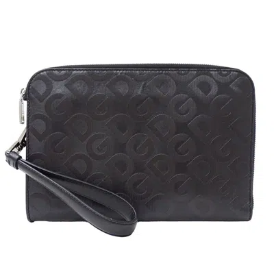 Pre-owned Dolce & Gabbana Black Leather Clutch Bag ()