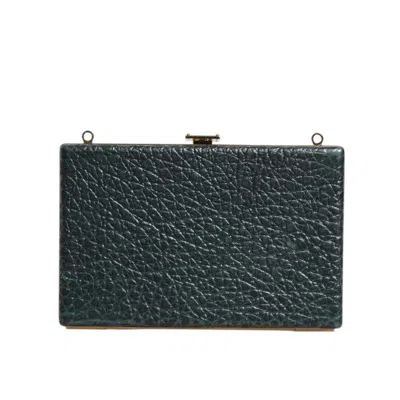 Dolce & Gabbana Black Leather Clutch Evening Crossbody Bag In ["black"]