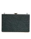 Dolce & Gabbana Black Leather Clutch Evening Crossbody Women's Bag In Black