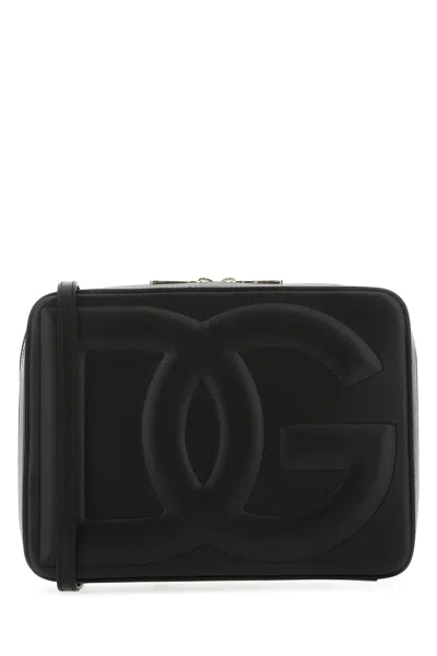 Dolce & Gabbana Black Leather Crossbody Bag In 80999