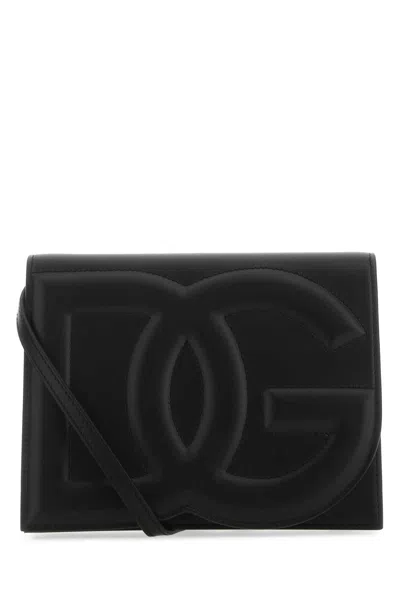 Dolce & Gabbana Black Leather Crossbody Bag In 80999