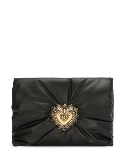Dolce & Gabbana Black Leather Crossbody Handbag For Women