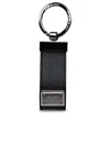Dolce & Gabbana Black Leather Dauphine Keyring In Black