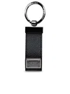 DOLCE & GABBANA BLACK LEATHER DAUPHINE KEYRING