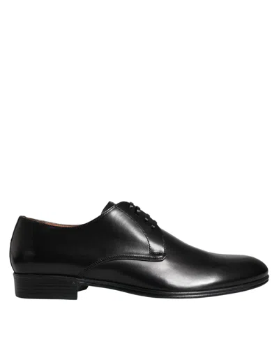 Dolce & Gabbana Elegant Black Leather Derby Formal Shoes
