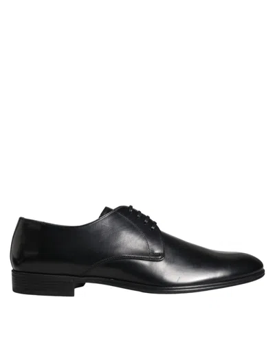 Dolce & Gabbana Elegant Black Leather Derby Formal Shoes
