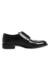 Dolce & Gabbana Black Leather Derby Formal Dress Men Shoes In Black