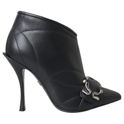 Dolce & Gabbana Ankle Boots Devotion Leather Black