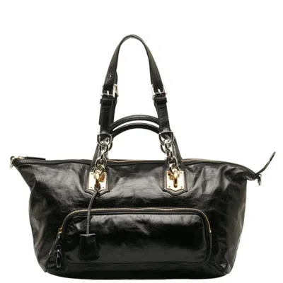 Pre-owned Dolce & Gabbana Black Leather Handbag Shoulder Bag ()