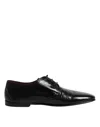 Dolce & Gabbana Black Leather Lace Up Derby Dress Formal Men's Shoes In Black