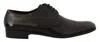 Dolce & Gabbana Black Leather Lace Up Men Dress Derby Men's Shoes In Black