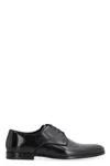 Dolce & Gabbana Black Leather Raffaello Lace-up Shoes In Black