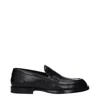 Dolce & Gabbana Florio Black Loafers With Dg Plaque On The Front In Grained Leather Man In Black