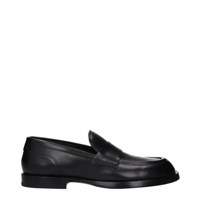 DOLCE & GABBANA BLACK LEATHER LOAFER
