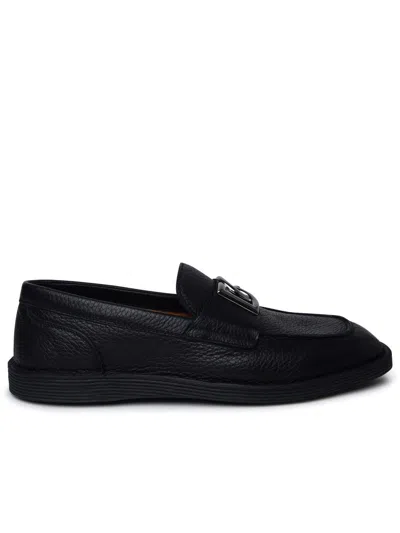 Dolce & Gabbana Black Leather Loafers