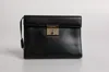 Dolce & Gabbana Black Leather Logo Plaque Document Briefcase Men's Bag