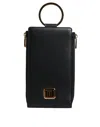 Dolce & Gabbana Black Leather Dg Logo Gold Zip Card Holder Men Wallet