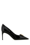 Dolce & Gabbana Black Leather Lollo Pumps
