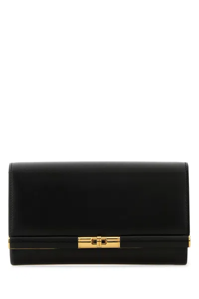Dolce & Gabbana Black Leather Marlene Clutch