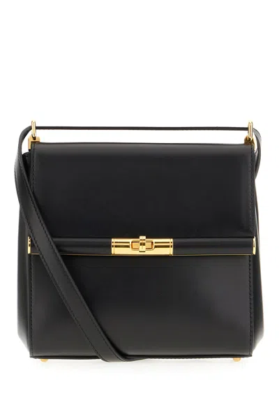 Dolce & Gabbana Black Leather Marlene Crossbody Bag In Nero