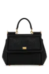 Dolce & Gabbana Black Leather Medium Sicily Handbag In Black