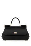 Dolce & Gabbana Black Leather Medium Sicily Handbag