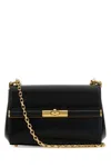 Dolce & Gabbana Black Leather Mini Marlene Shoulder Bag In Nero