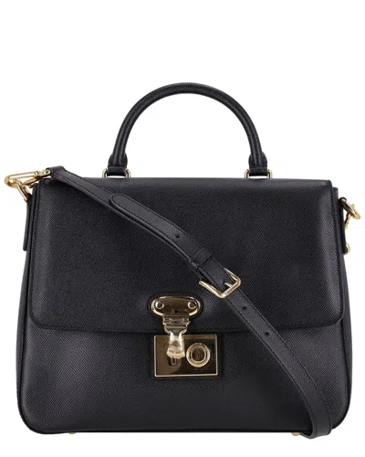 Pre-owned Dolce & Gabbana Black Leather Miss Linda Bag (authentic Pre-loved)